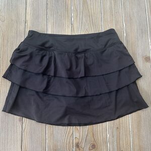 Kyodan Women’s Black Ruffle Skirt Tennis Pickleball Skort Activewear - P/S